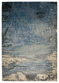 Tapis design - 430 x 306 cm - bleu foncé