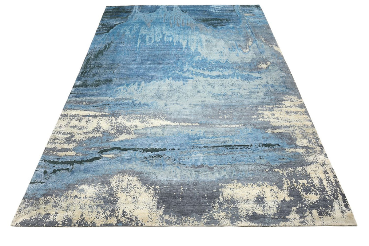 Tapis design - 430 x 306 cm - bleu foncé