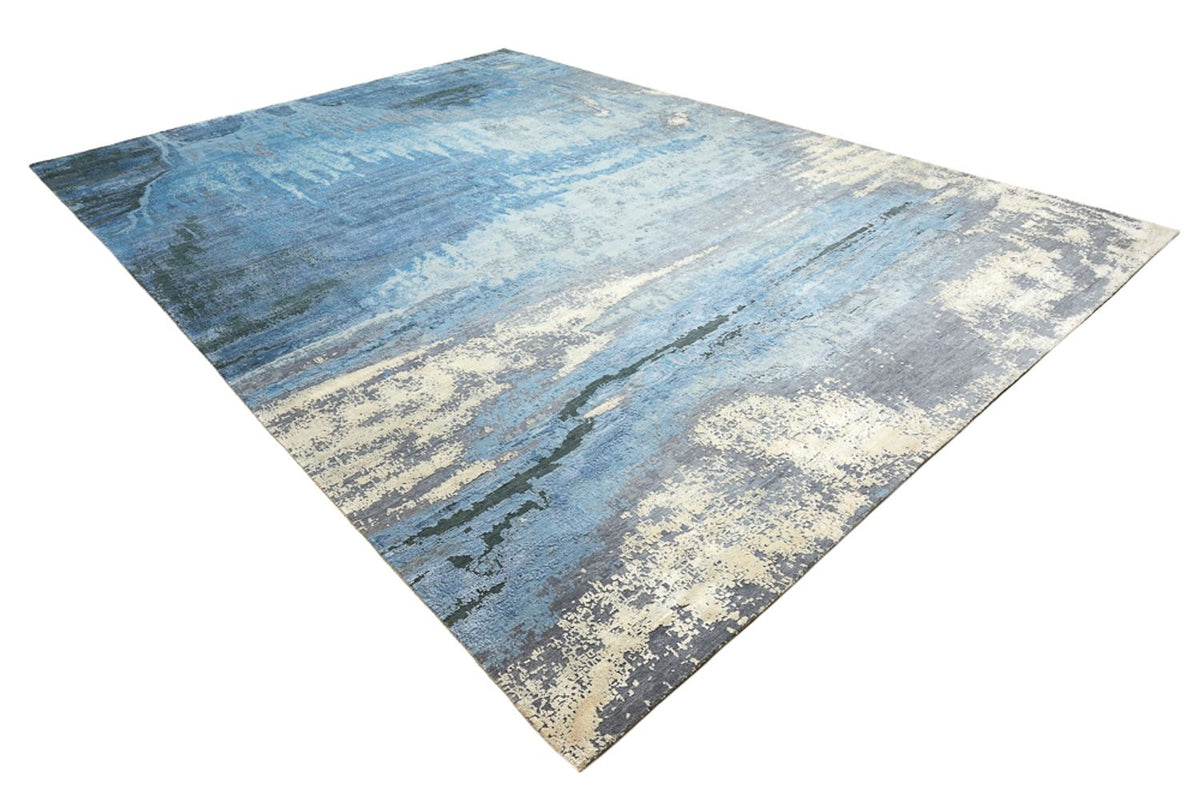 Tapis design - 430 x 306 cm - bleu foncé