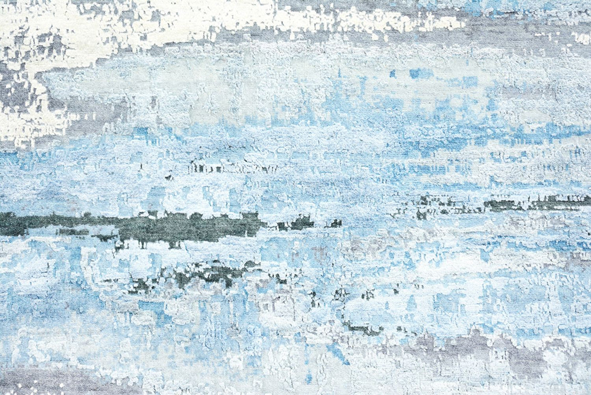 Tapis design - 430 x 306 cm - bleu foncé