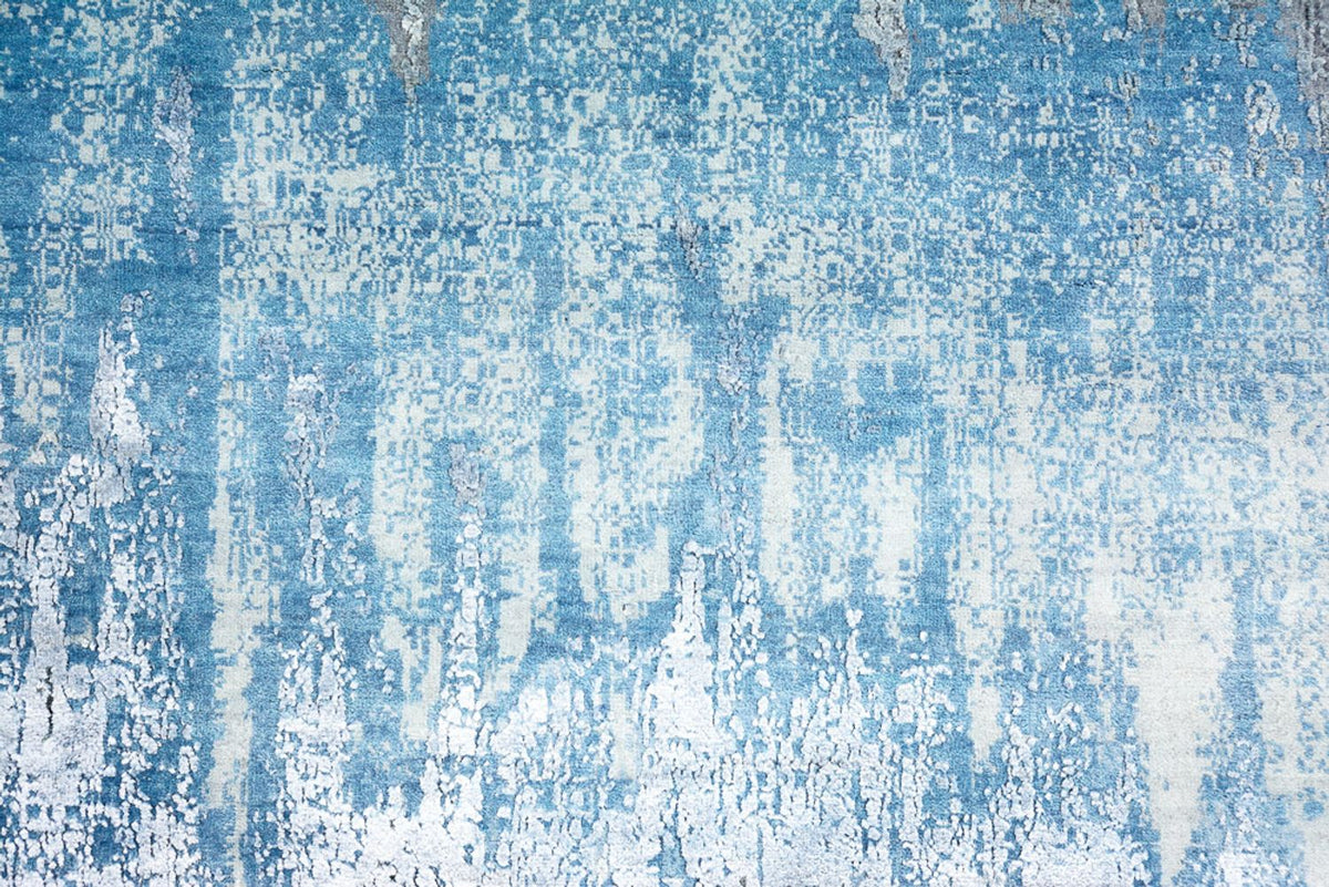 Tapis design - 430 x 306 cm - bleu foncé