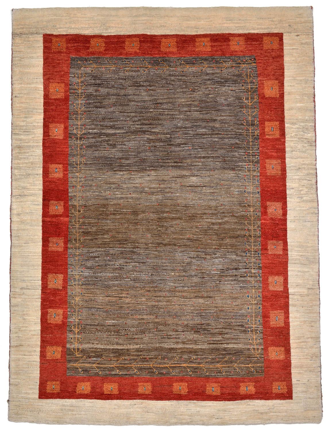Tapis Gabbeh - Loribaft Persan - 205 x 150 cm - marron
