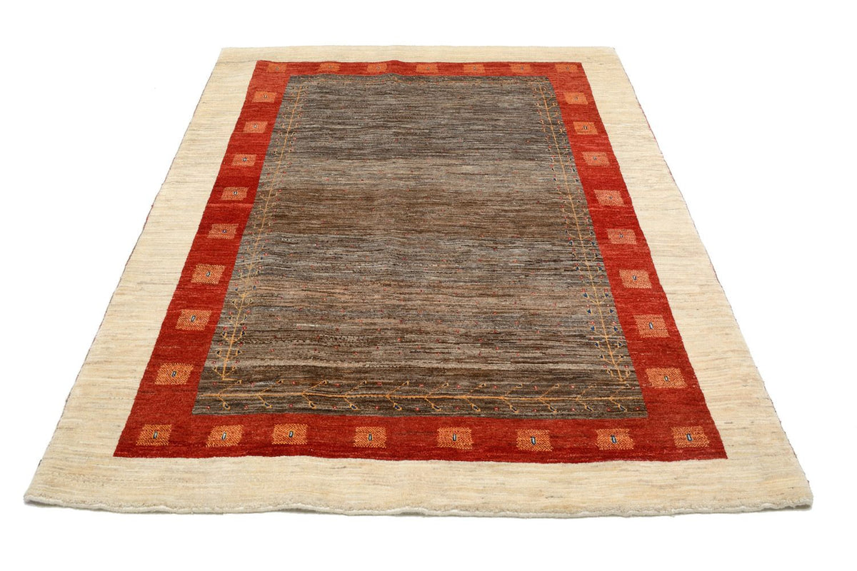 Tapis Gabbeh - Loribaft Persan - 205 x 150 cm - marron