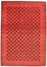 Tapis Gabbeh - Loribaft Persan - 298 x 204 cm - rouge
