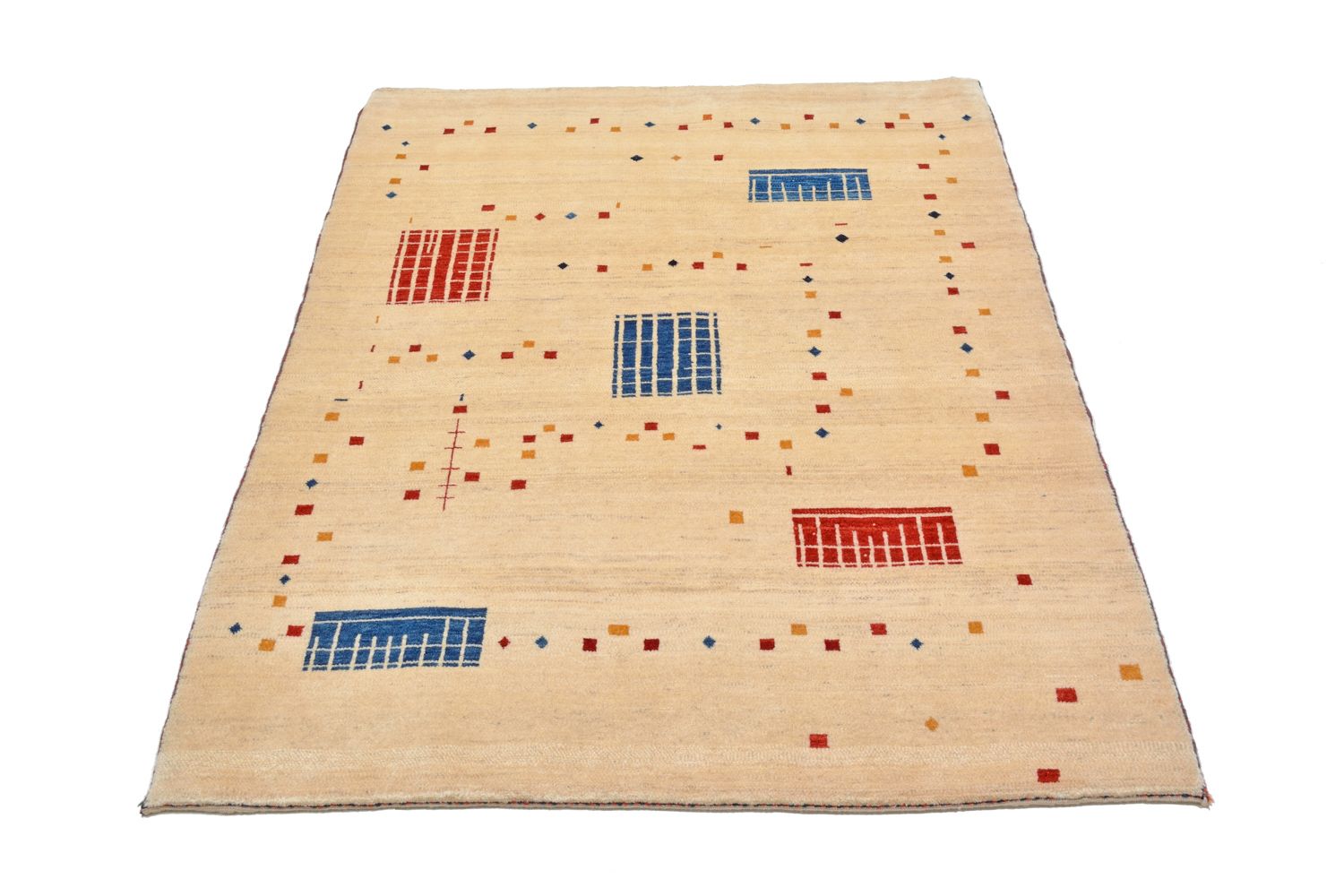 Tapis Gabbeh - Loribaft Persan - 157 x 111 cm - multicolore