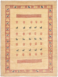Tapis Gabbeh - Loribaft Persan - 113 x 84 cm - beige