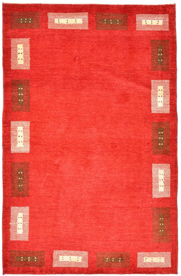 Tapis Gabbeh - Loribaft Persan - 166 x 104 cm - rouge