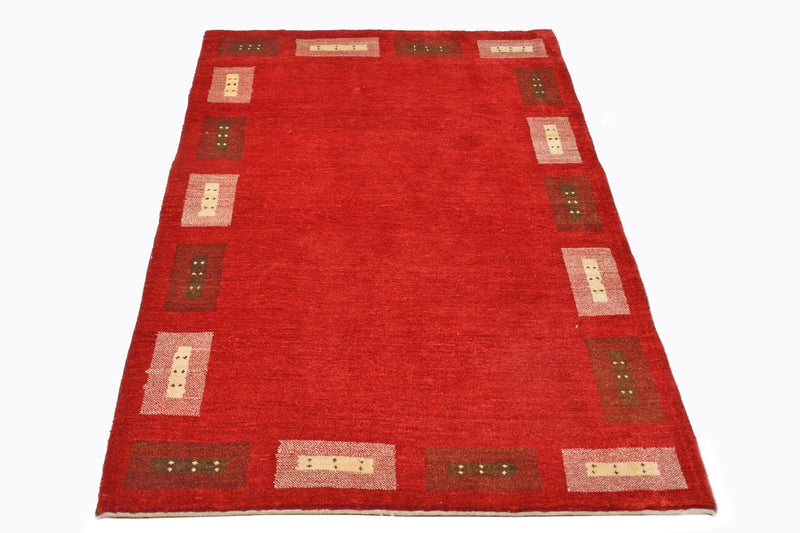 Tapis Gabbeh - Loribaft Persan - 166 x 104 cm - rouge