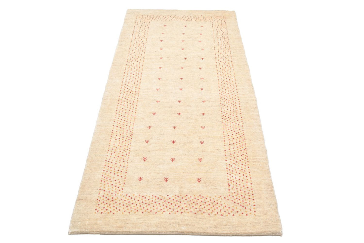 Tapis de couloir Tapis Gabbeh - Loribaft Persan - 197 x 84 cm - naturel