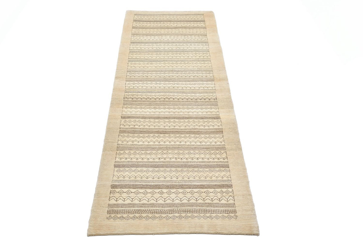 Tapis de couloir Tapis Gabbeh - Loribaft Persan - 297 x 85 cm - sable