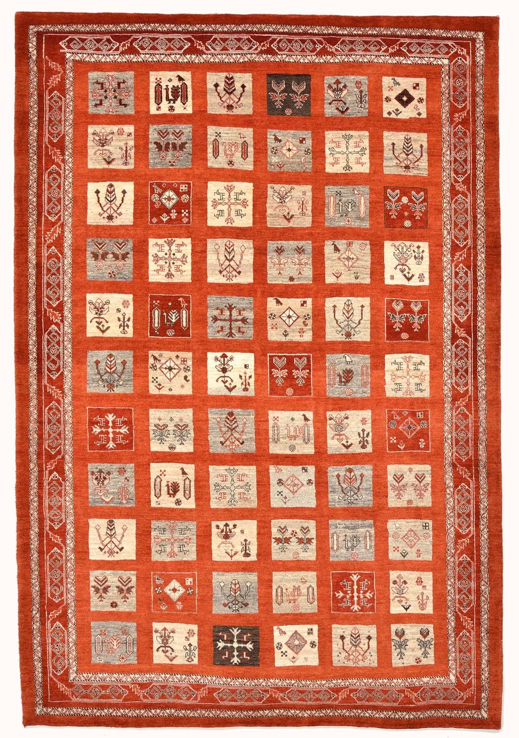Tapis Gabbeh - Loribaft Persan - 258 x 173 cm - rouge
