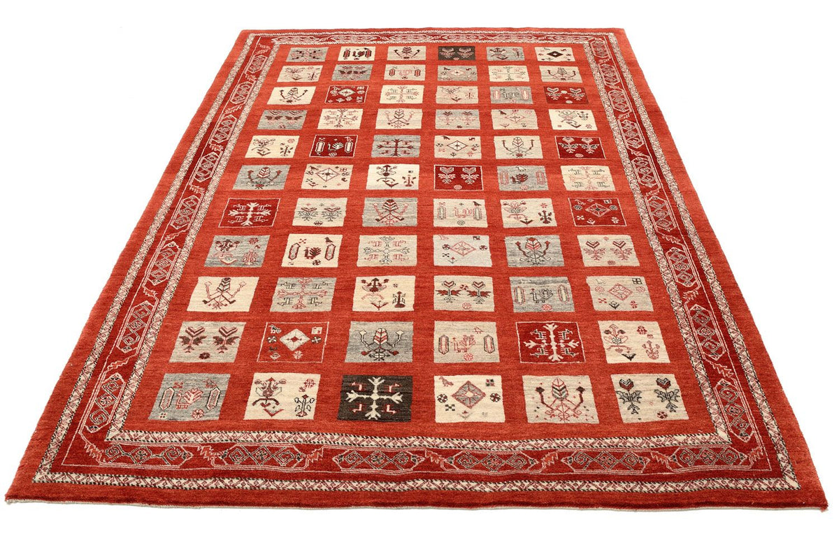 Tapis Gabbeh - Loribaft Persan - 258 x 173 cm - rouge
