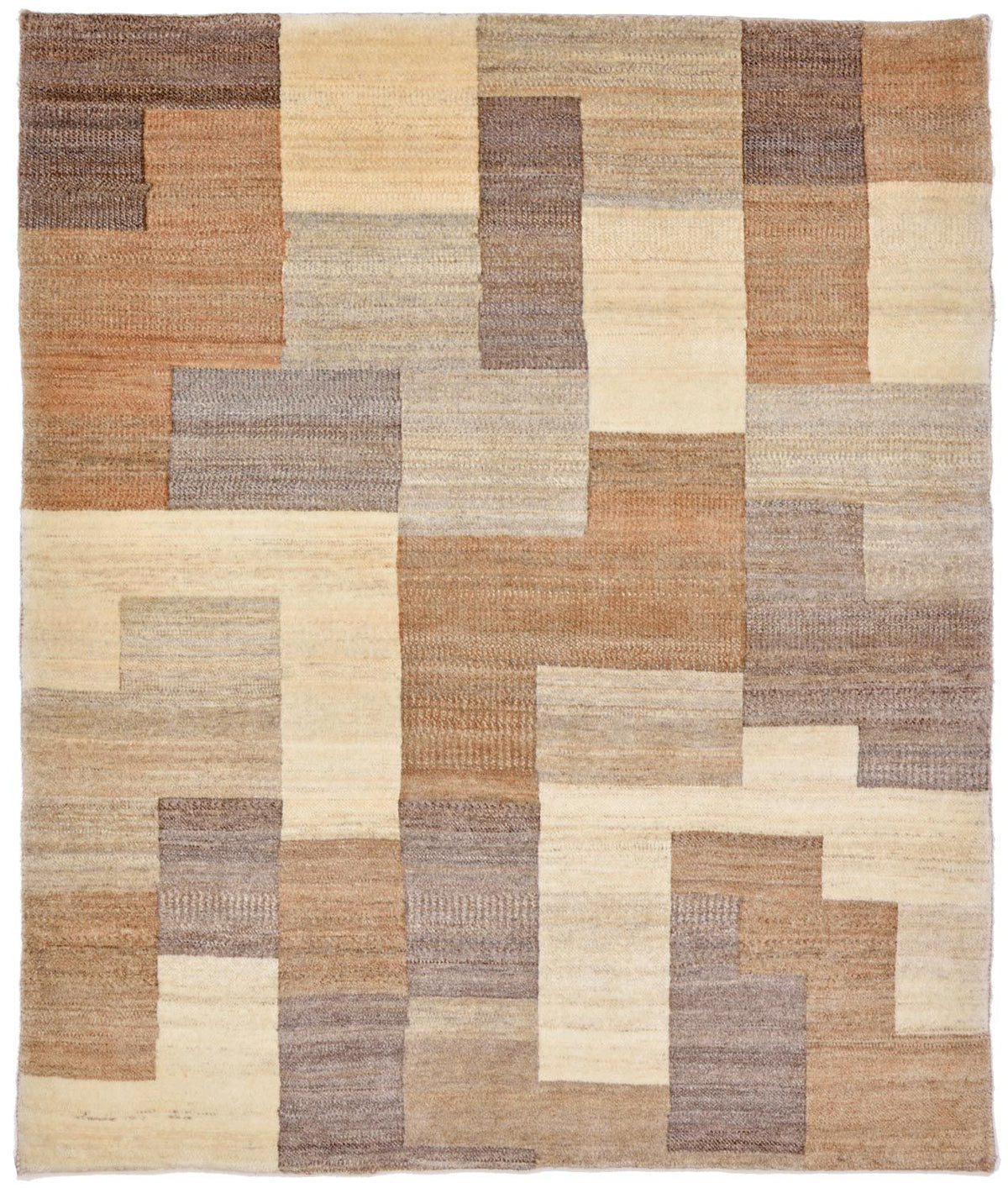 Tapis Gabbeh - Loribaft Persan - 146 x 122 cm - marron clair