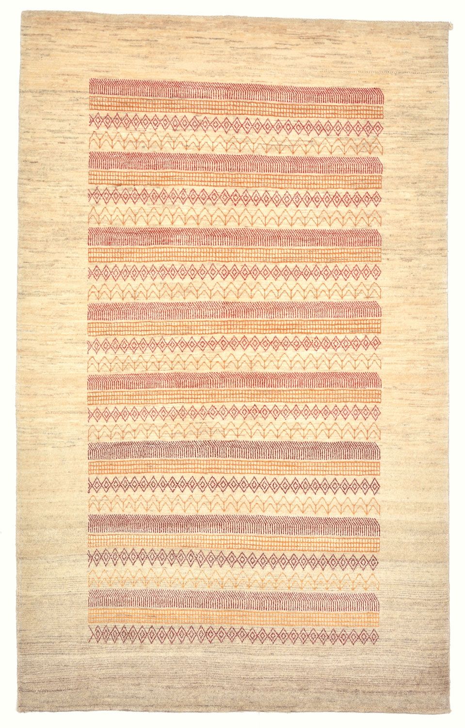 Tapis Gabbeh - Loribaft Persan - 206 x 128 cm - sable