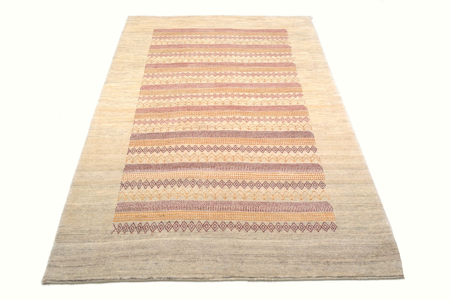 Tapis Gabbeh - Loribaft Persan - 206 x 128 cm - sable
