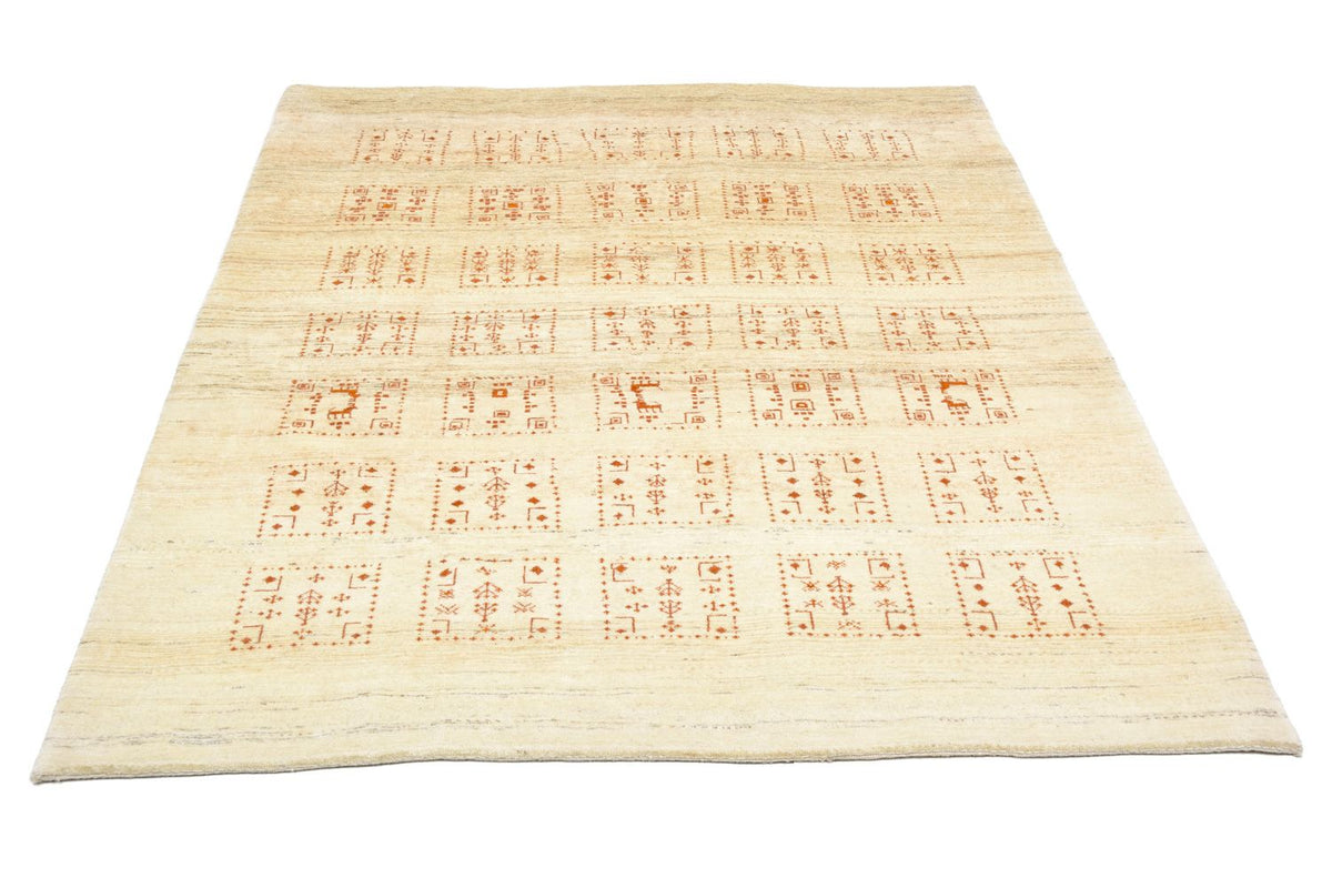 Tapis Gabbeh - Loribaft Persan - 198 x 148 cm - naturel
