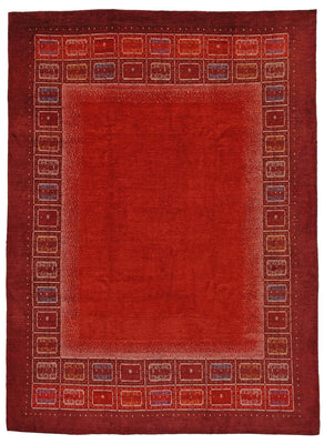 Tapis Gabbeh - Loribaft Persan - 353 x 257 cm - rouge