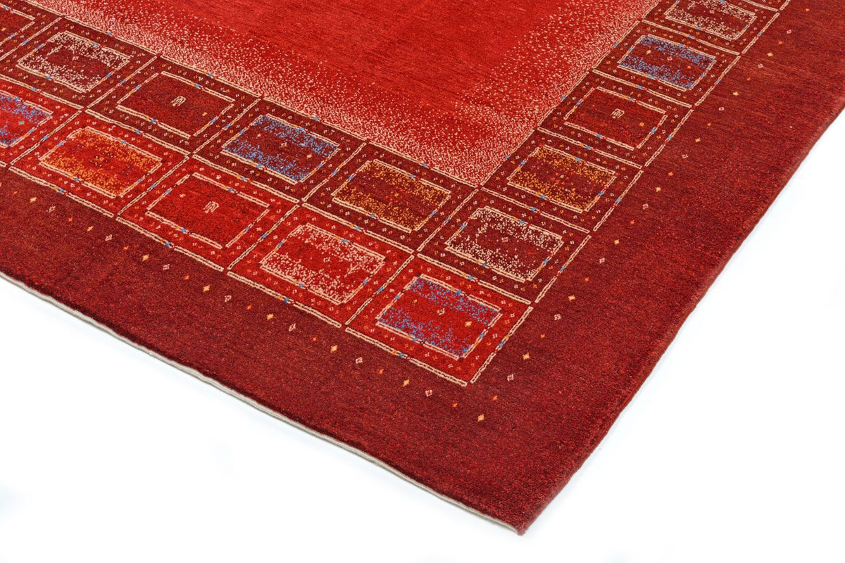 Tapis Gabbeh - Loribaft Persan - 353 x 257 cm - rouge