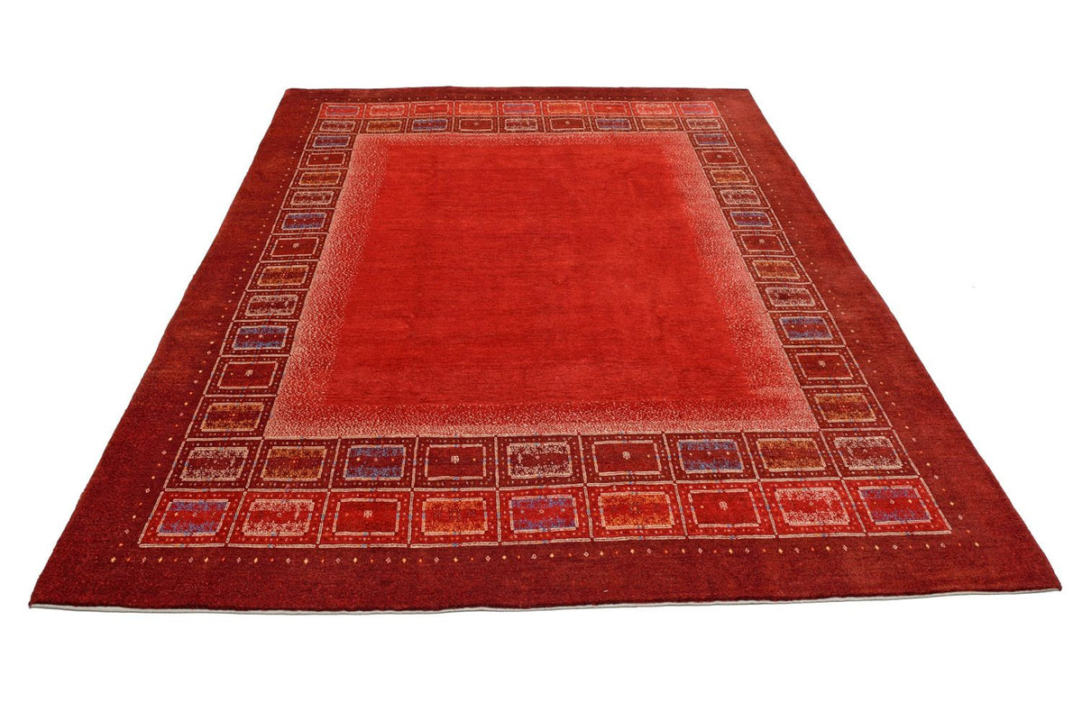 Tapis Gabbeh - Loribaft Persan - 353 x 257 cm - rouge