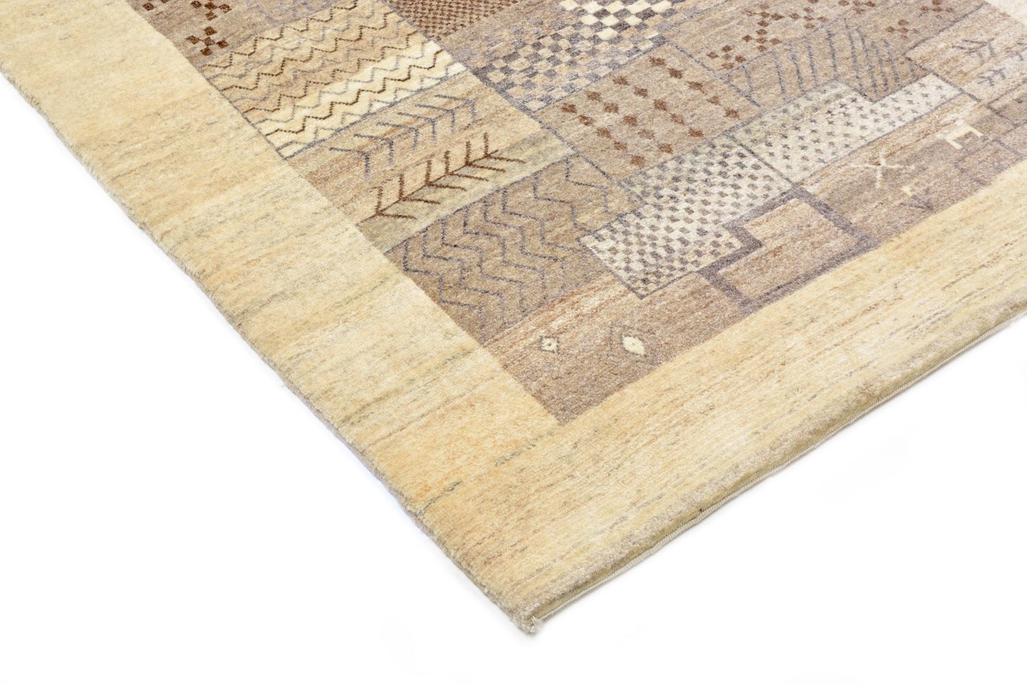 Tapis Gabbeh - Loribaft Persan - 156 x 110 cm - sable