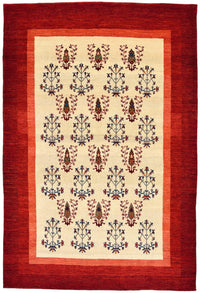 Tapis Gabbeh - Loribaft Persan - 298 x 200 cm - rouge