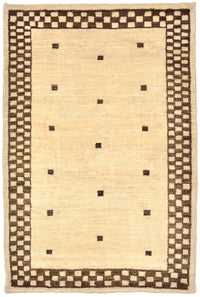 Tapis Gabbeh - Loribaft Persan - 108 x 71 cm - sable