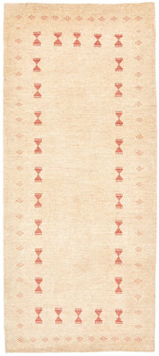 Tapis de couloir Tapis Gabbeh - Loribaft Persan - 201 x 85 cm - beige