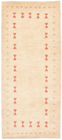 Tapis de couloir Tapis Gabbeh - Loribaft Persan - 201 x 85 cm - beige