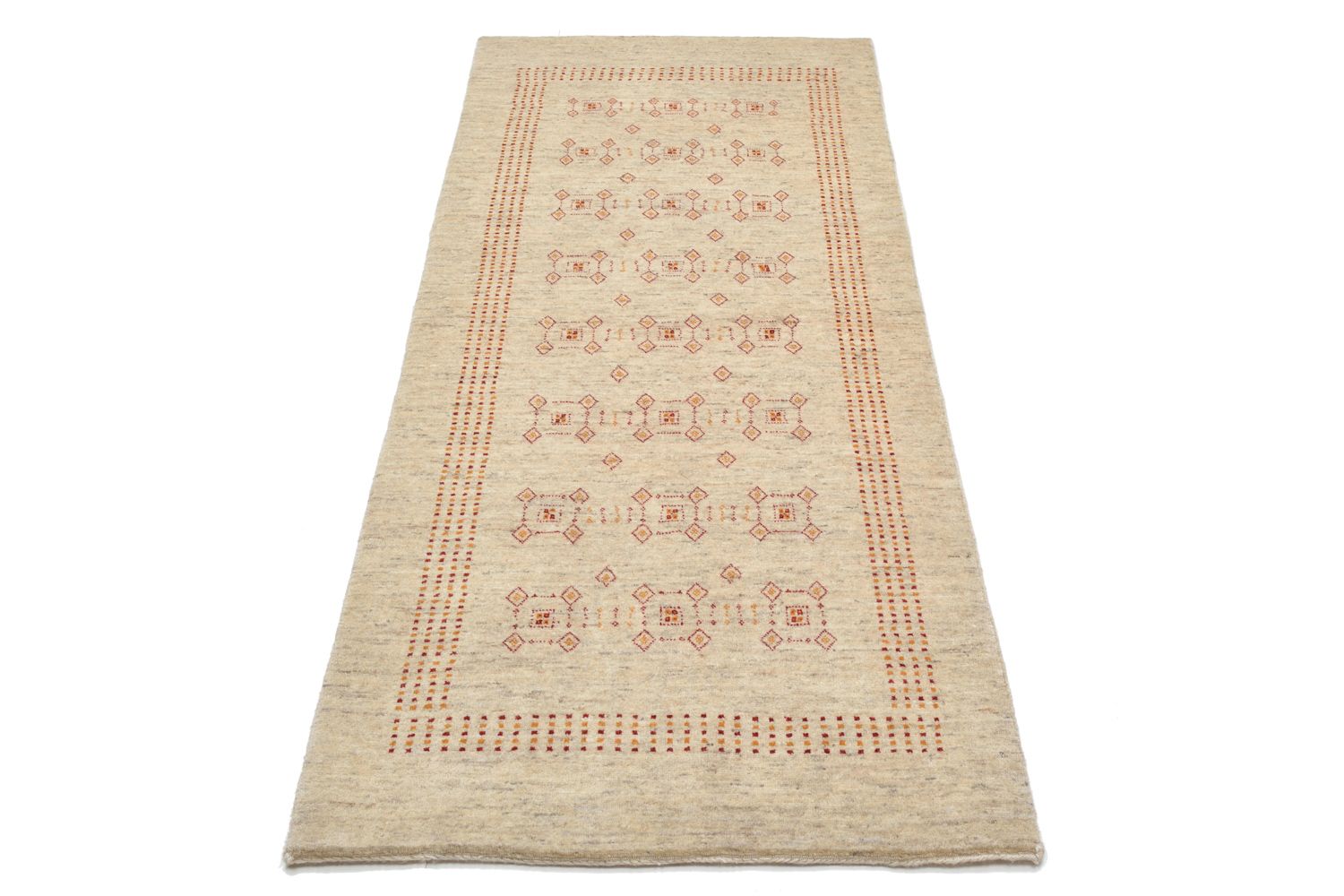 Tapis de couloir Tapis Gabbeh - Loribaft Persan - 195 x 79 cm - beige