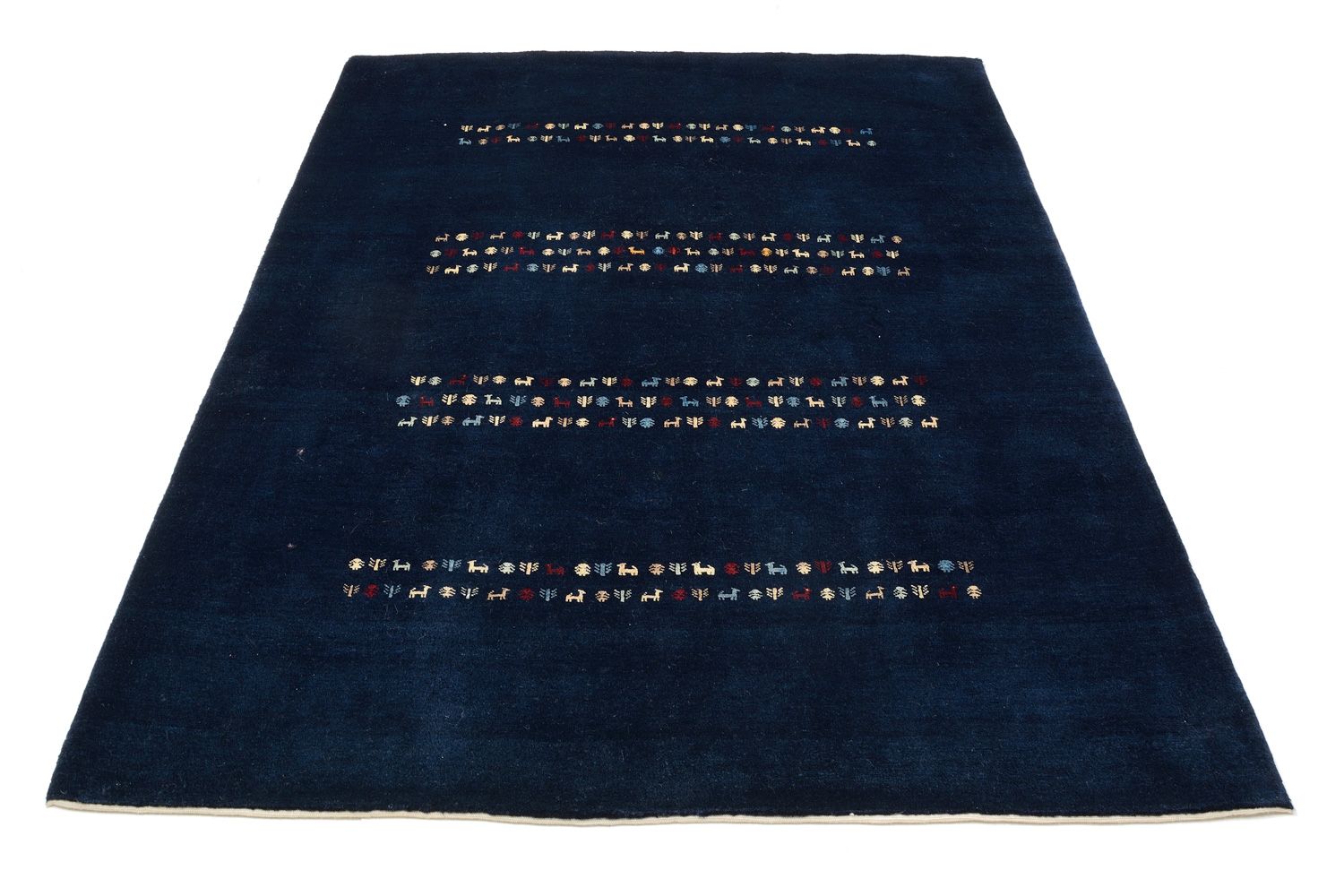 Tapis Gabbeh - Loribaft Persan - 209 x 154 cm - bleu