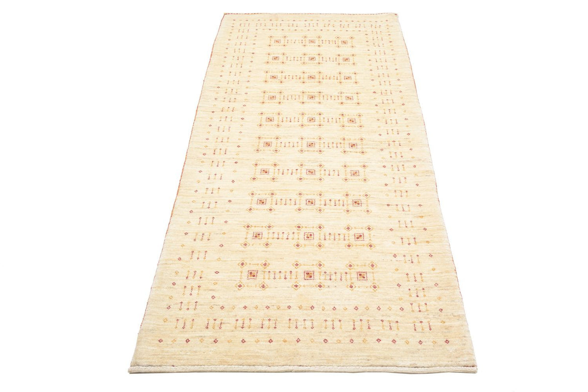 Tapis de couloir Tapis Gabbeh - Loribaft Persan - 201 x 88 cm - naturel