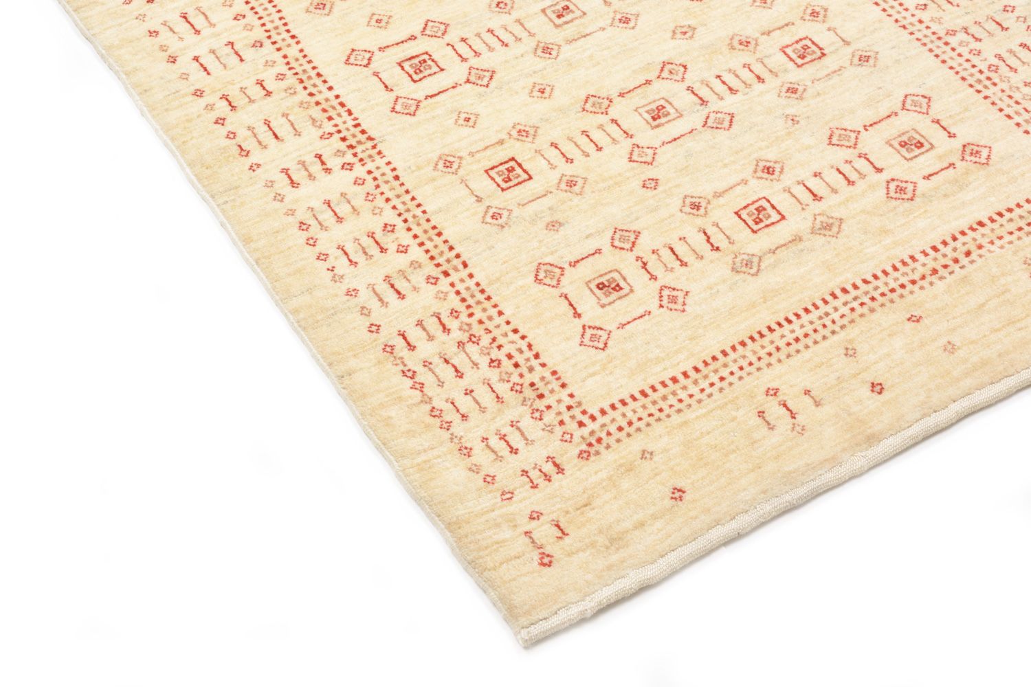 Tapis de couloir Tapis Gabbeh - Loribaft Persan - 195 x 85 cm - beige