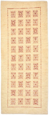 Tapis de couloir Tapis Gabbeh - Loribaft Persan - 199 x 83 cm - naturel