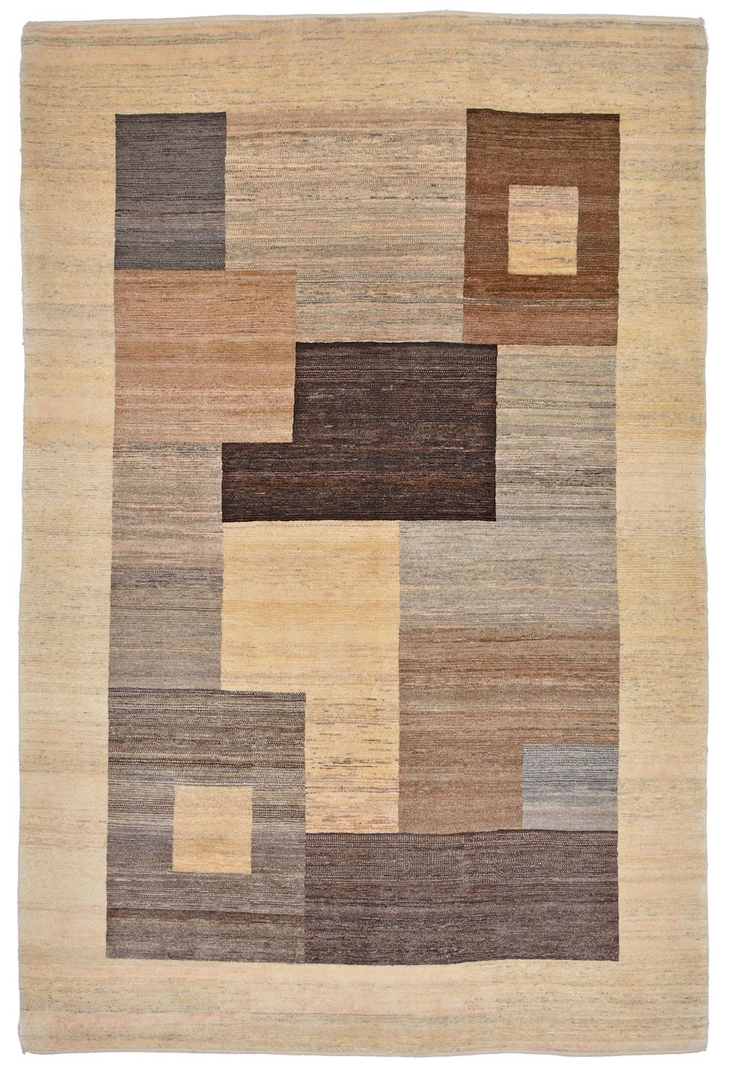 Tapis Gabbeh - Loribaft Persan - 233 x 152 cm - marron