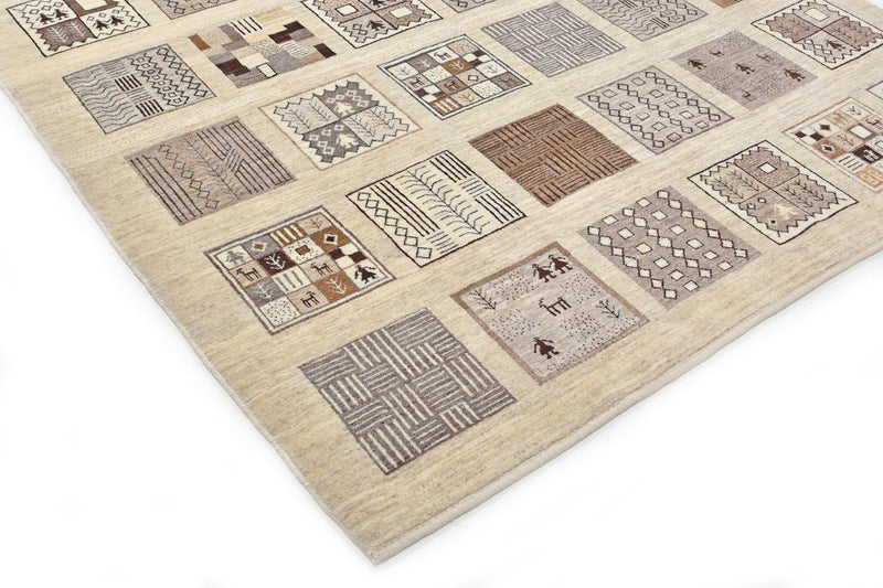 Tapis Gabbeh - Loribaft Persan - 296 x 206 cm - marron clair