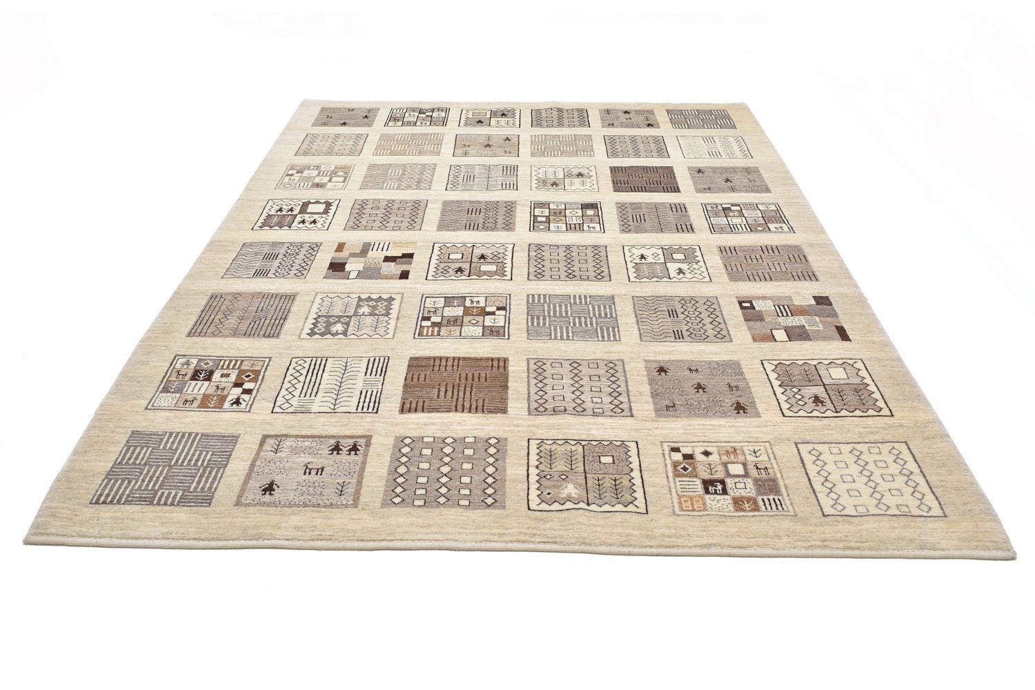 Tapis Gabbeh - Loribaft Persan - 296 x 206 cm - marron clair