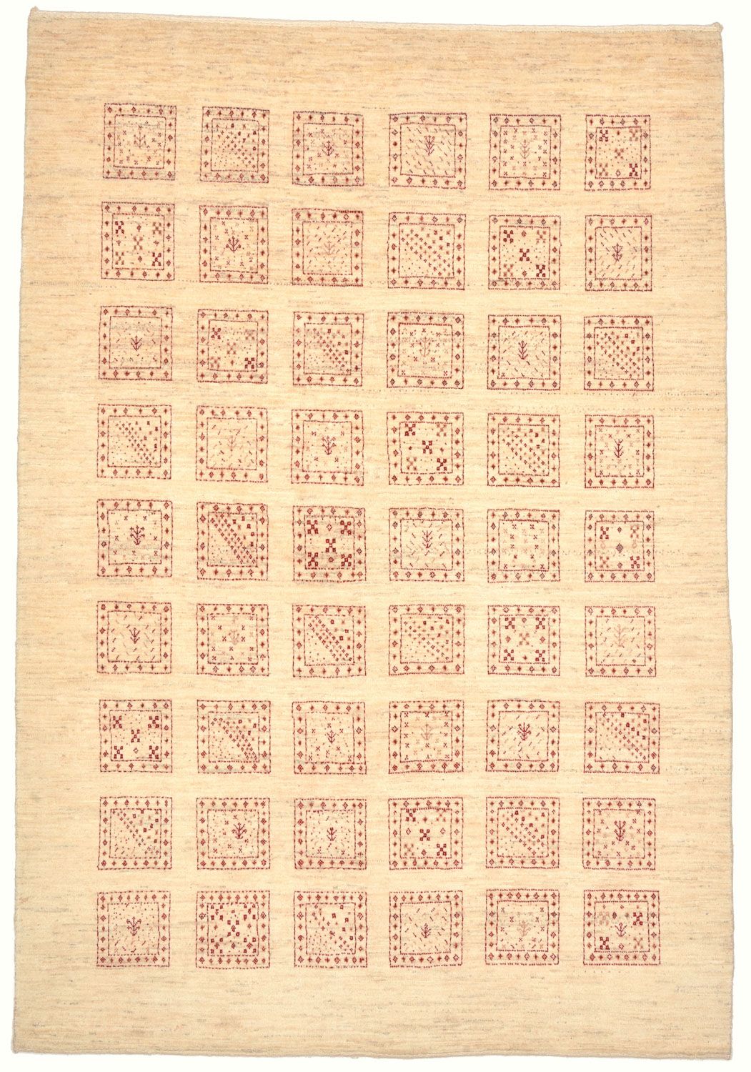 Tapis Gabbeh - Loribaft Persan - 211 x 141 cm - beige