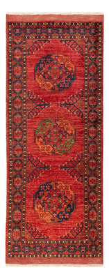 Tapis de couloir Tapis afghan - 201 x 81 cm - rouge