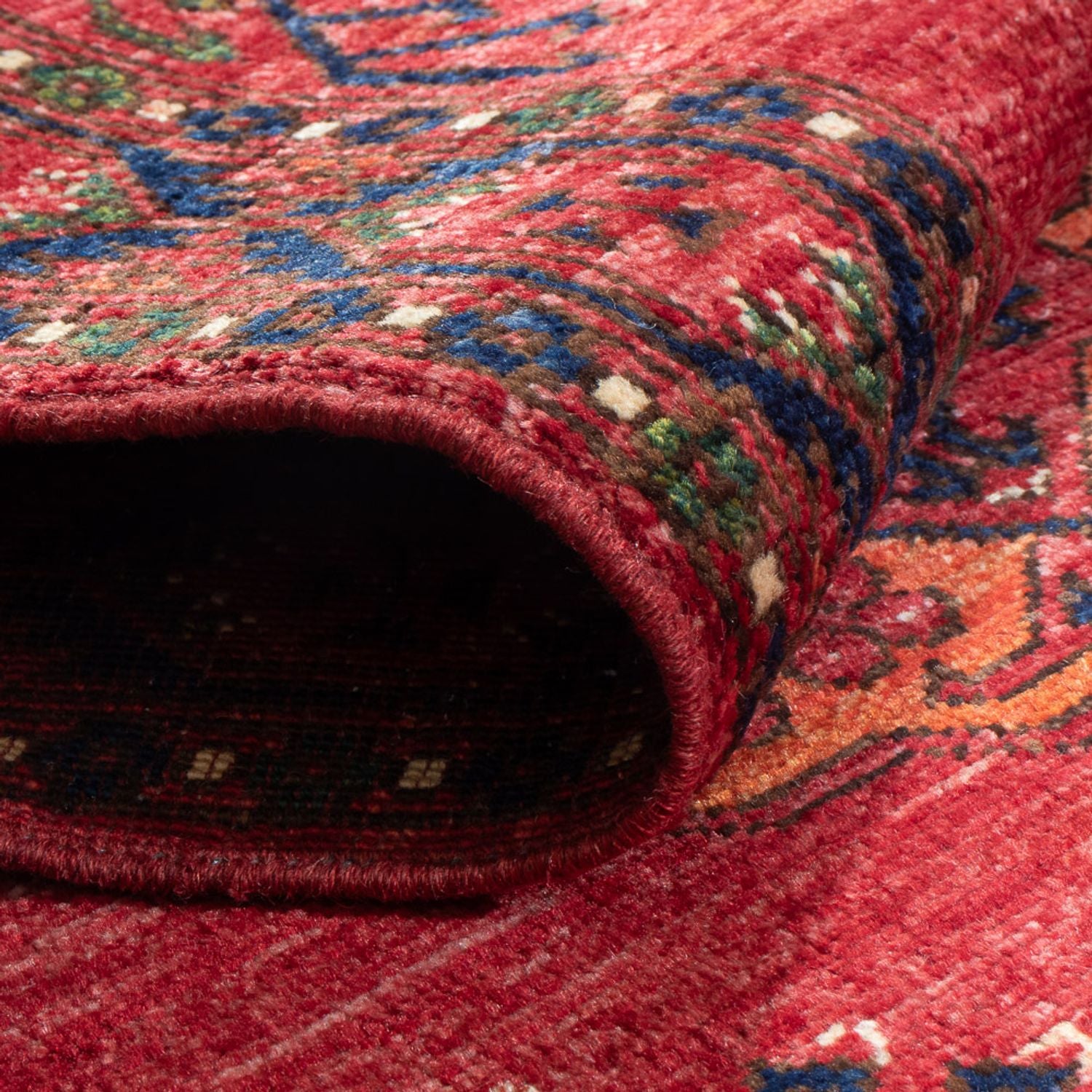 Tapis de couloir Tapis afghan - 201 x 81 cm - rouge