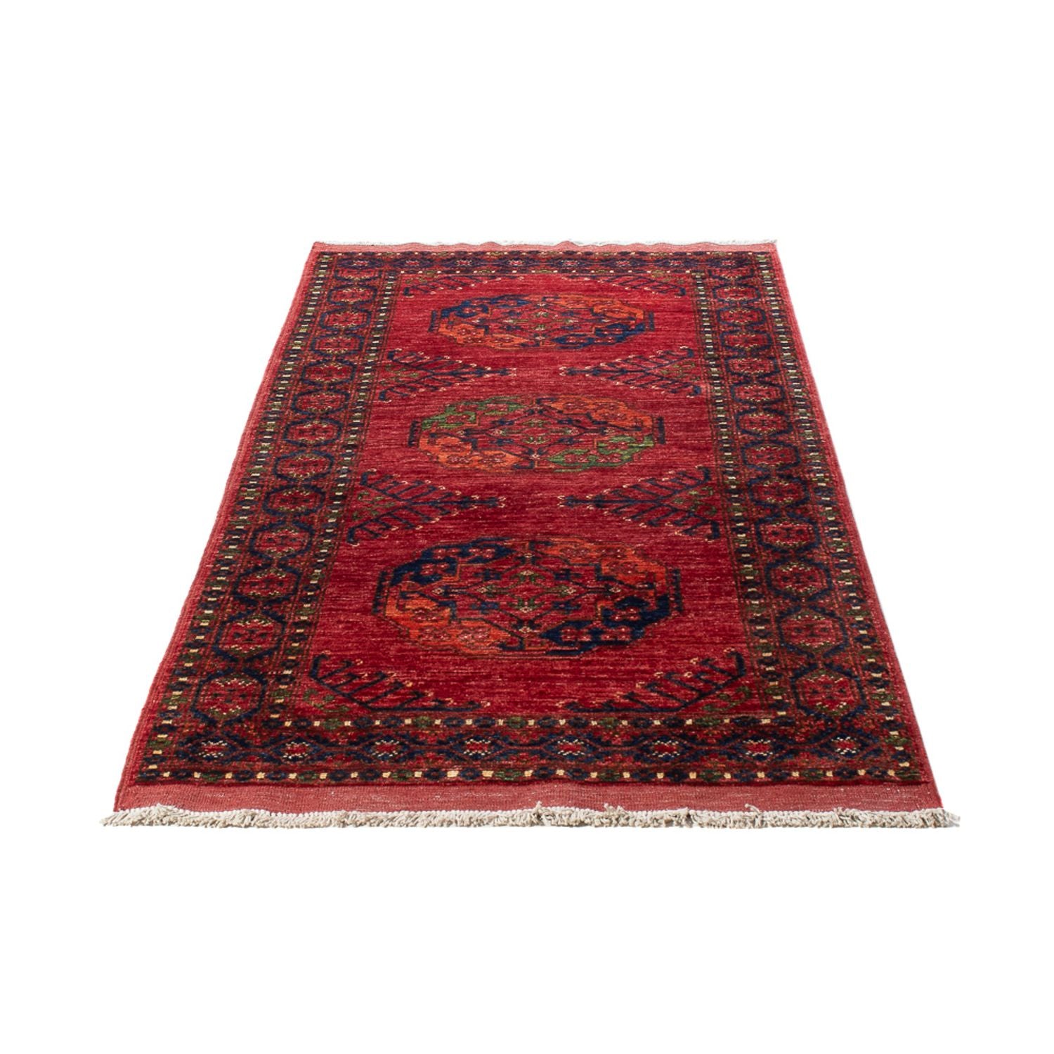 Tapis de couloir Tapis afghan - 201 x 81 cm - rouge