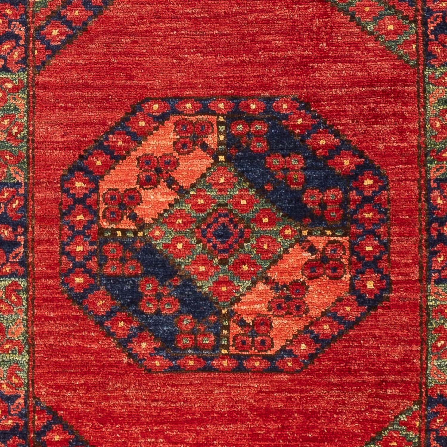 Tapis de couloir Tapis afghan - 207 x 86 cm - rouge