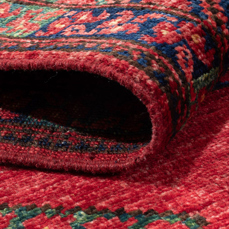 Tapis de couloir Tapis afghan - 207 x 86 cm - rouge