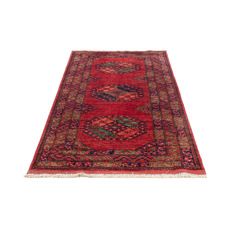 Tapis de couloir Tapis afghan - 207 x 86 cm - rouge
