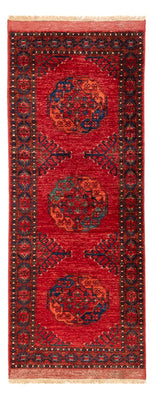 Tapis de couloir Tapis afghan - 207 x 80 cm - rouge