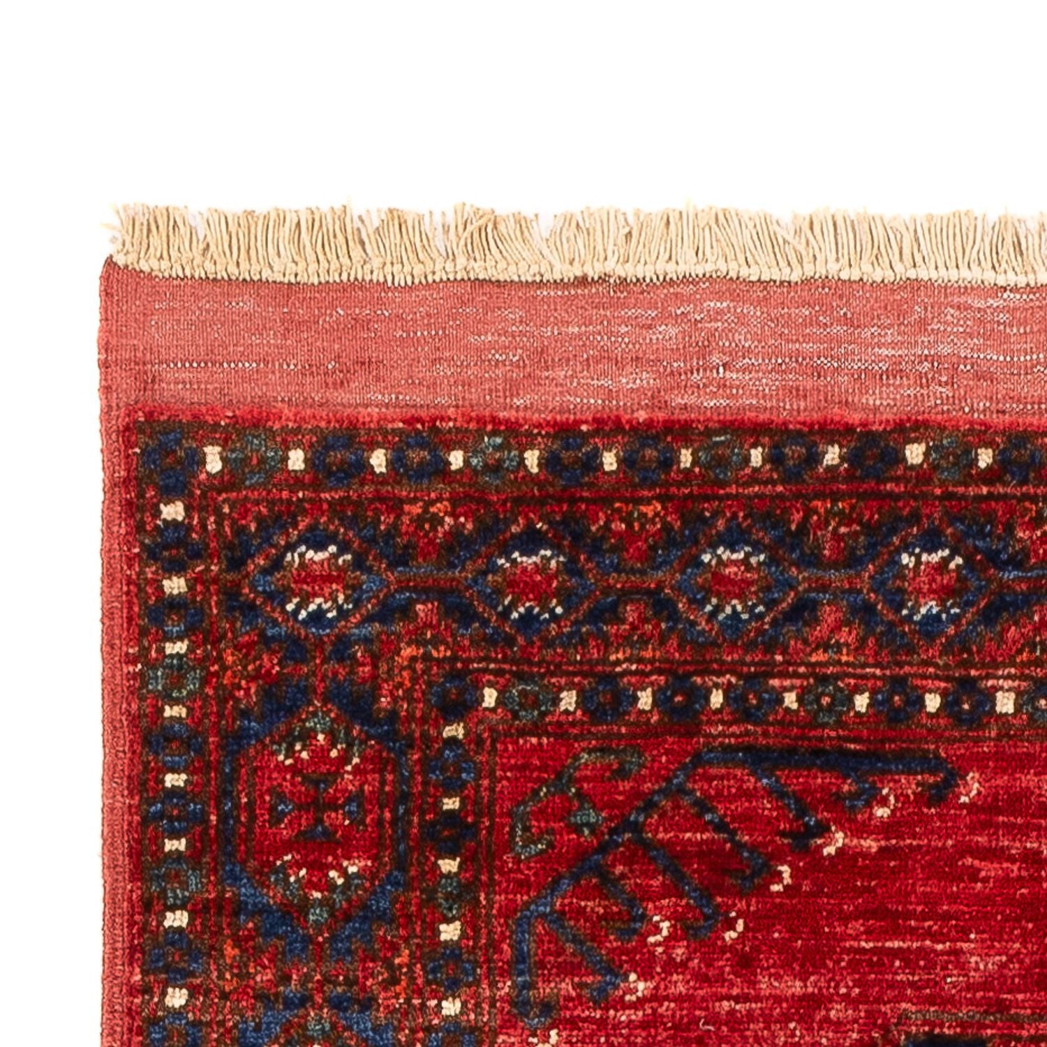 Tapis de couloir Tapis afghan - 207 x 80 cm - rouge