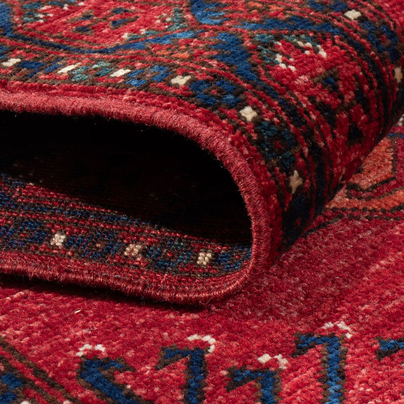 Tapis de couloir Tapis afghan - 207 x 80 cm - rouge