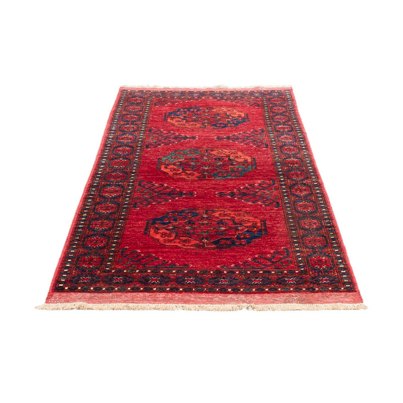 Tapis de couloir Tapis afghan - 207 x 80 cm - rouge