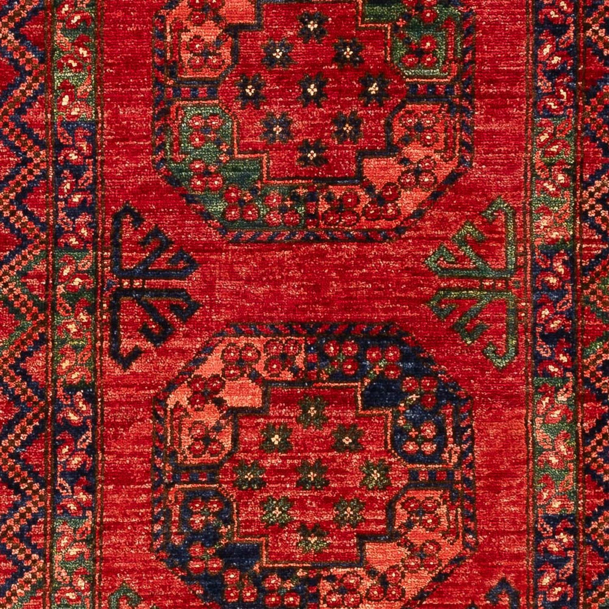 Tapis de couloir Tapis afghan - 201 x 86 cm - rouge