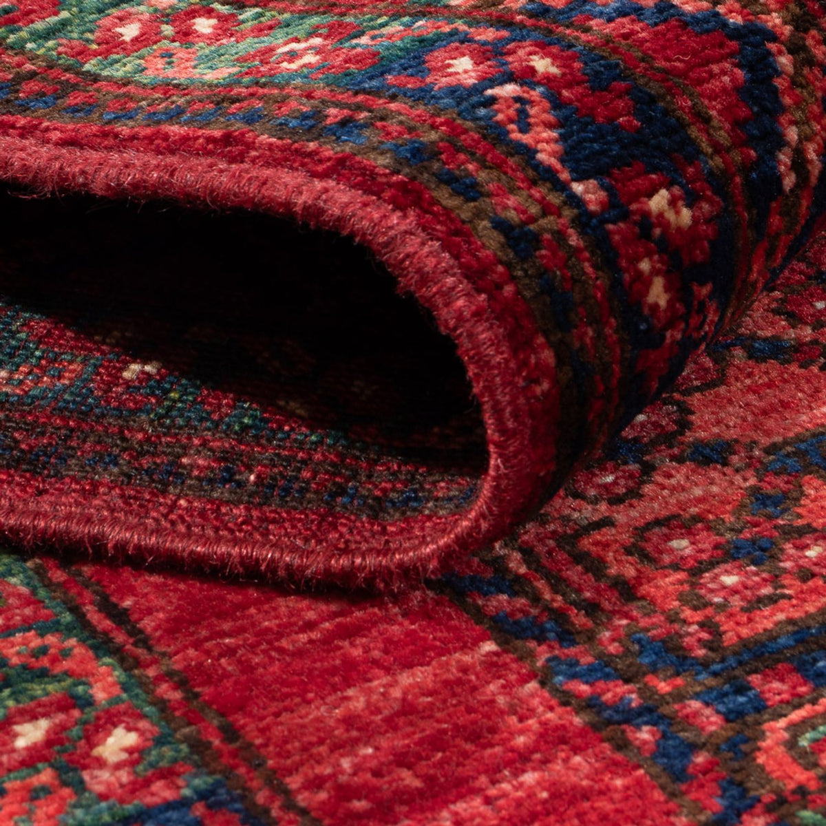 Tapis de couloir Tapis afghan - 201 x 86 cm - rouge