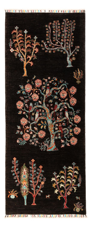Tapis de couloir Tapis Ziegler - Ariana - 199 x 77 cm - noir